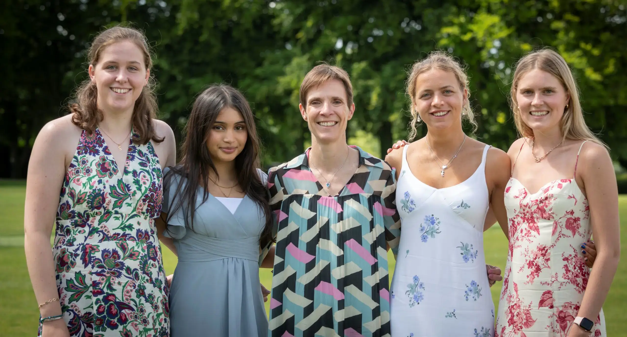 Jane Gandee Headmistress of St Swithun’s School in Winchester standing with other people