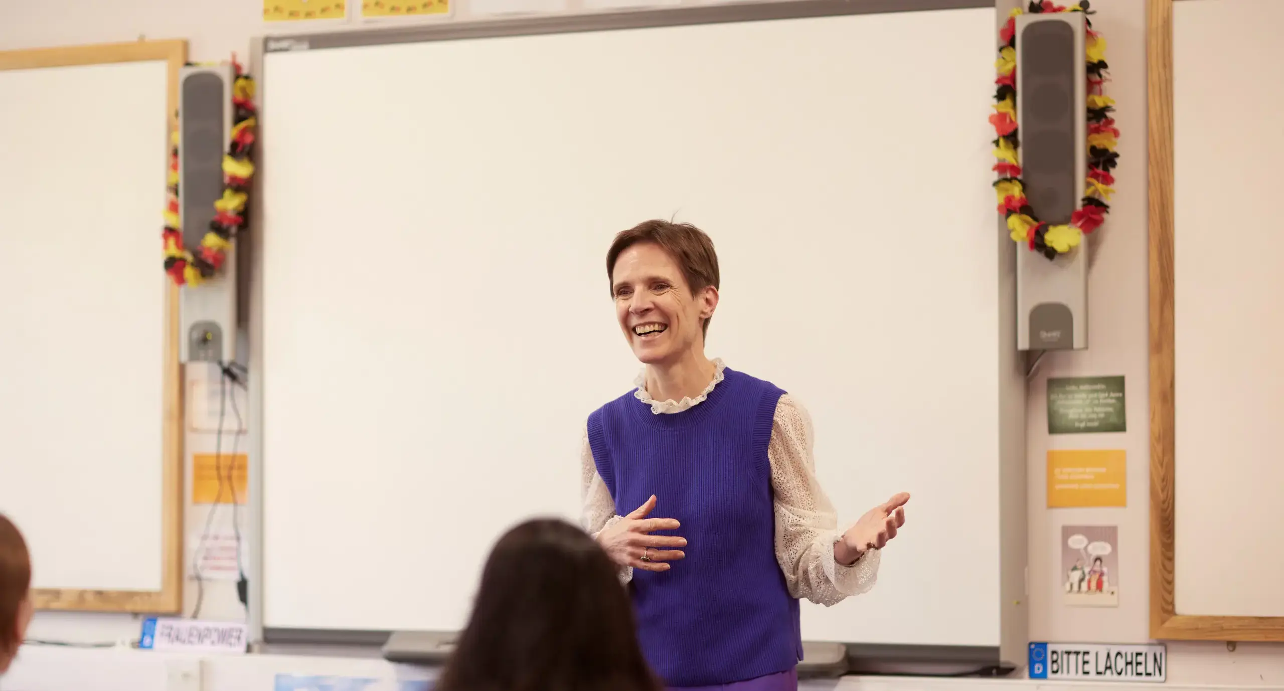 Headmistress Jane Gandee delivering a lesson