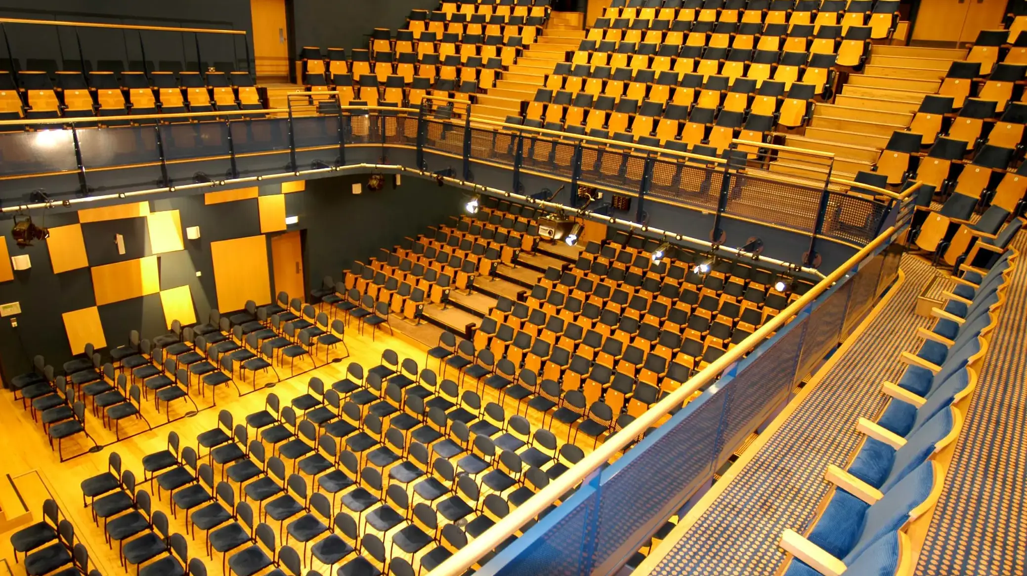 Auditorium with several seats across two levels