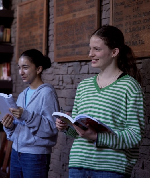 St Swithun’s sixth-form students take part in an english lesson