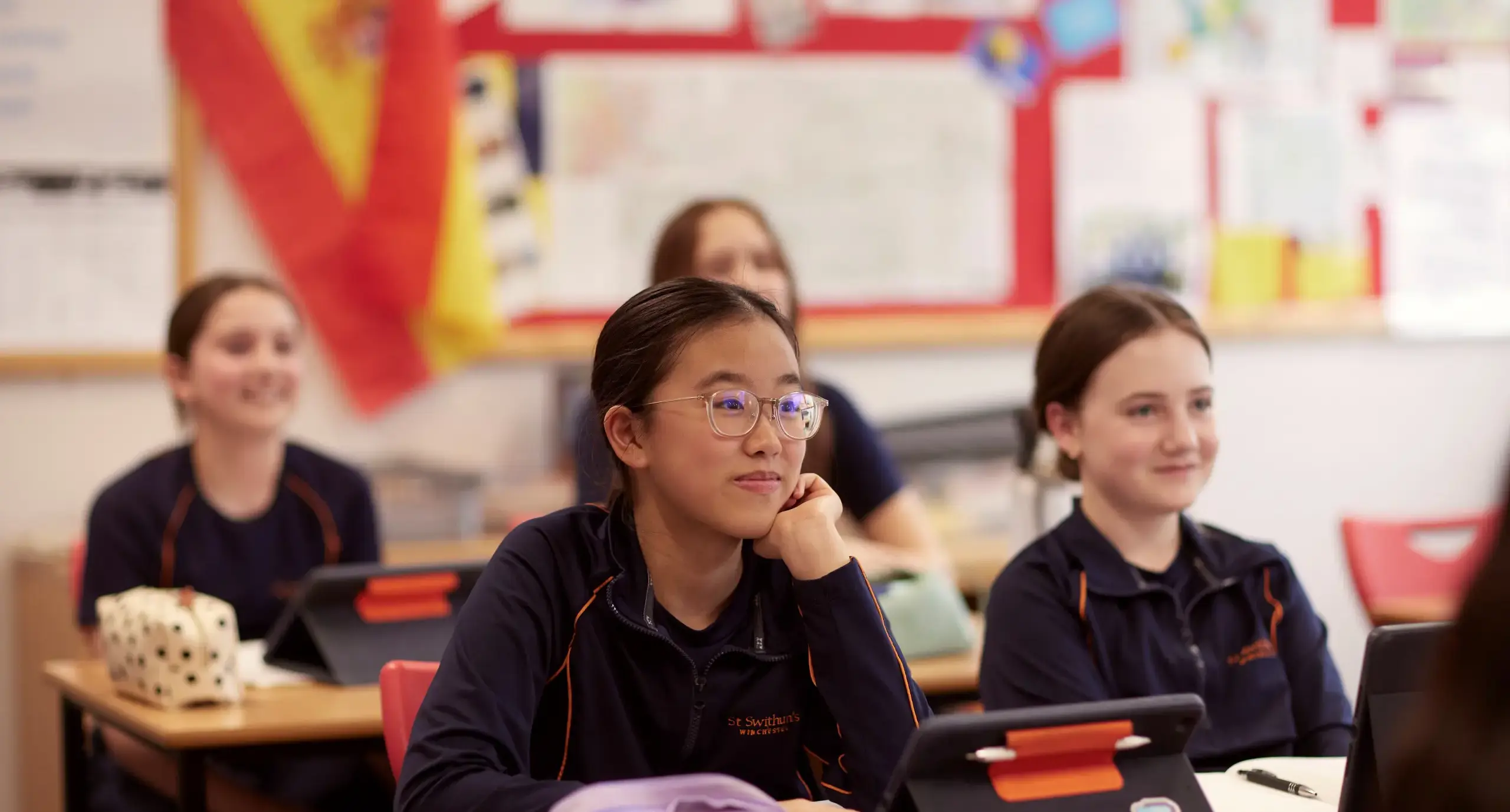 Students paying attention in lesson