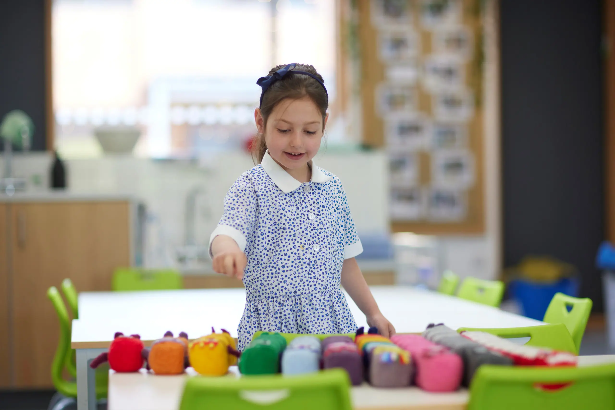 St Swithun's prep student in class