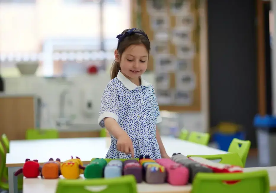 Prep school student in lesson