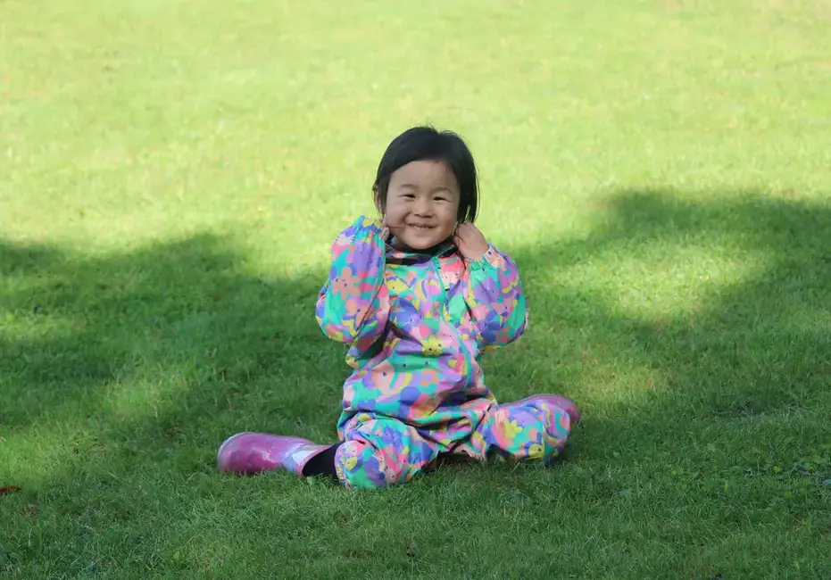 Pre-School pupil in the school grounds at St Swithun's